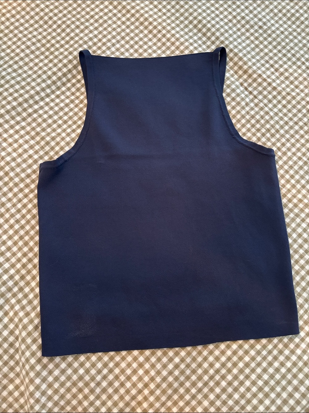 ASOS Navy Square Neck Ribbed Tank